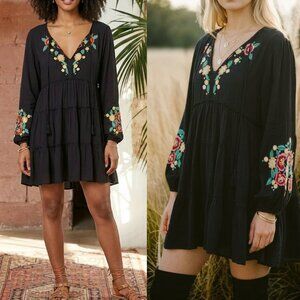 Free People Boho Prairie Coastal Cowgirl I've Got A Spell On You Tunic Dress